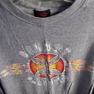 Gray Long Sleeve Graphic Tee